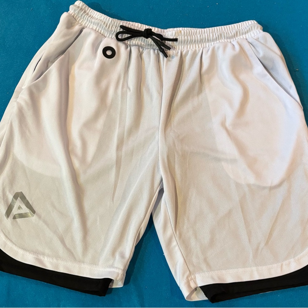 Men's White Athletic Shorts